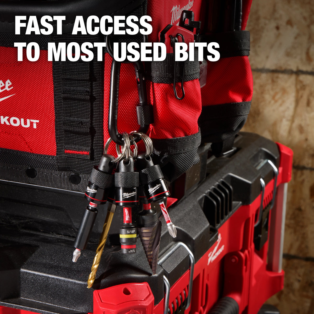 5PC Bit Holder with Carabiner