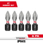 SHOCKWAVE™ Impact Duty 1"  Phillips #1 Insert Bits (5 PK)