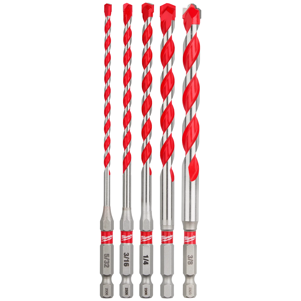 5PC SHOCKWAVE™ Impact Duty Carbide Hammer Drill Bit Set