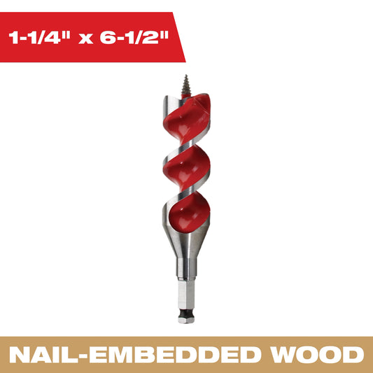 1-1/4" x 6-1/2" Auger Bit