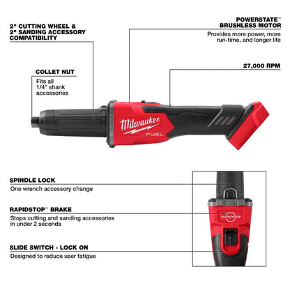 M18 FUEL™  Braking Die Grinder, Slide Switch