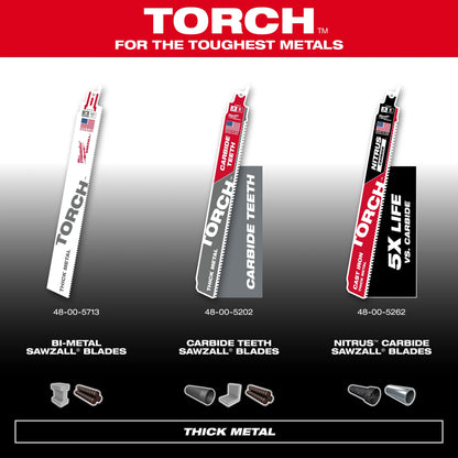 6" 10 TPI SAWZALL® Blade for Thick Metal (5 PK)