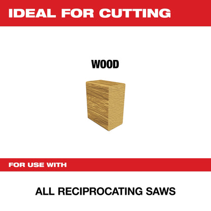 6" 4/6 TPI SAWZALL® Blade for Wood Scroll (5 PK)