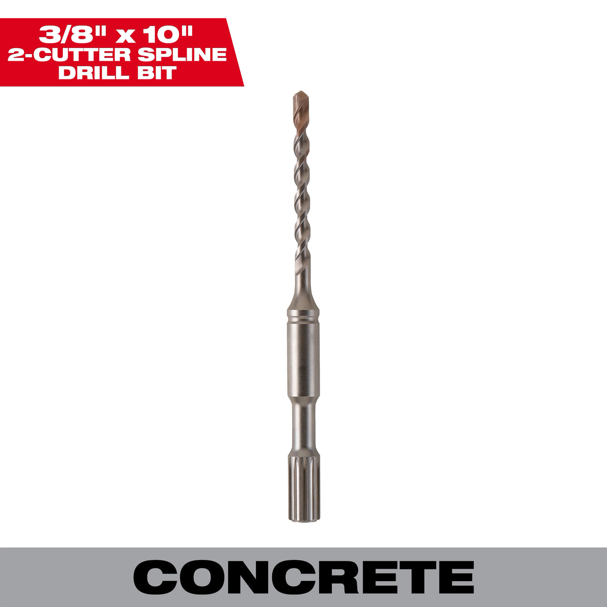 Spline Bit 2-Cutter 3/8" x 10"