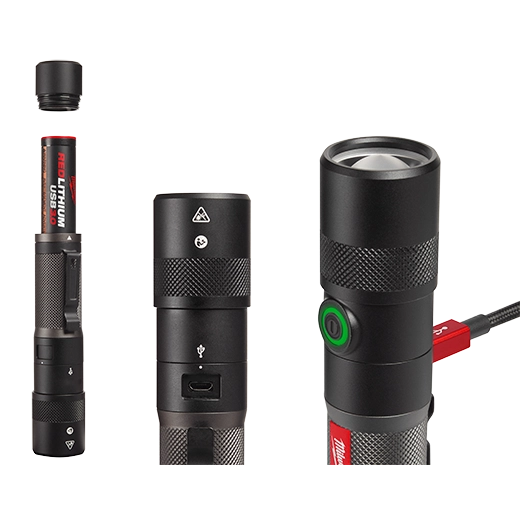 REDLITHIUM™ USB 1100L Twist Focus Flashlight