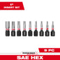 9PC SHOCKWAVE™ Impact Duty 1" Hex Insert Bit Set