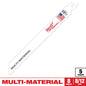 8" 8/12 TPI SAWZALL® Blade for Multi-Material (5 PK)