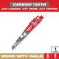 6" 5 TPI AX™ with Carbide Teeth SAWZALL® Blade for Wood with Nails (1 PK)