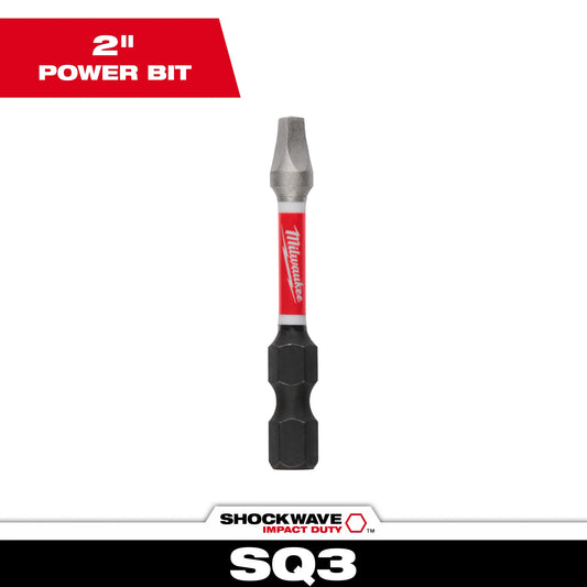 SHOCKWAVE™ Impact Duty 2" Square Recess #3 Power Bit