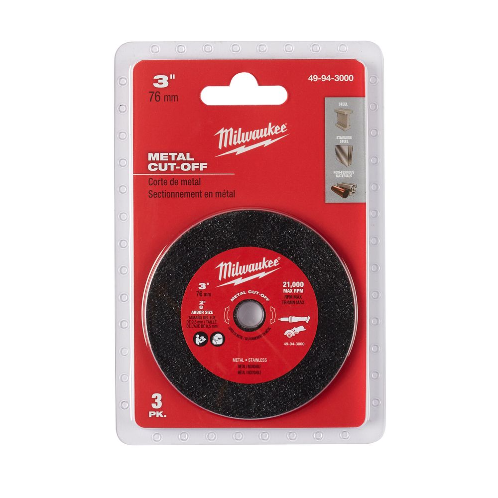 3" Metal Cut Off Wheel 3PK