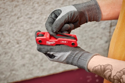 9-Key Folding Hex Key Set - SAE