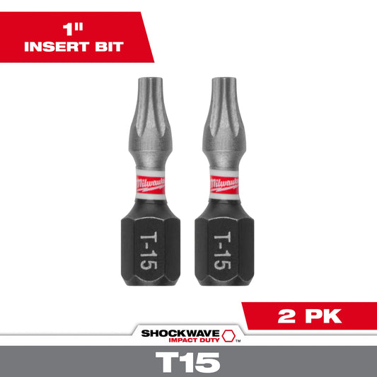 SHOCKWAVE™ Impact TORX® T15 Insert Bits (2 PK)
