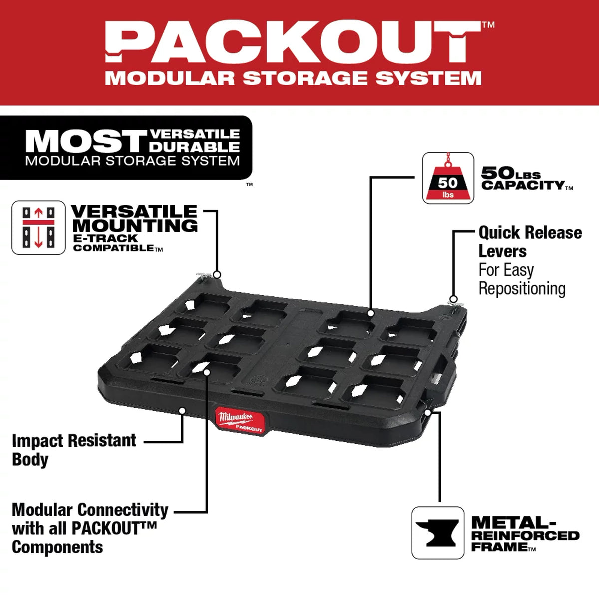 PACKOUT™ Shelf for E-Track