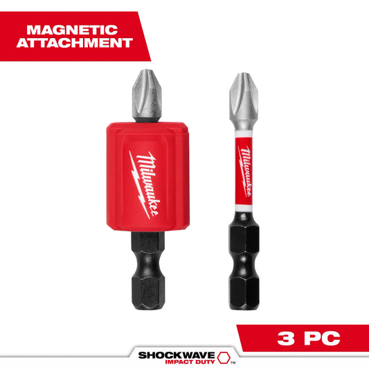 3PC SHOCKWAVE™ Impact Duty Magnetic Attachment and PH2 Bit Set