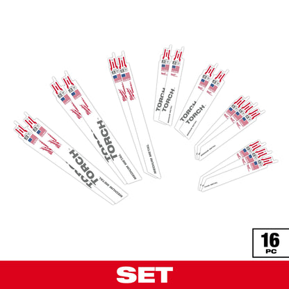 16PC Metal Cutting SAWZALL® Blade Set