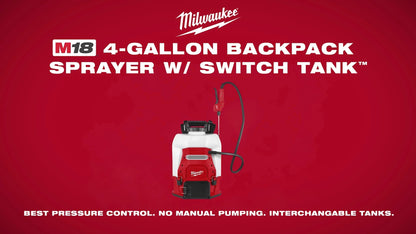 M18™ 4-Gallon Backpack Sprayer w/ SWITCH TANK™ (Tool Only)