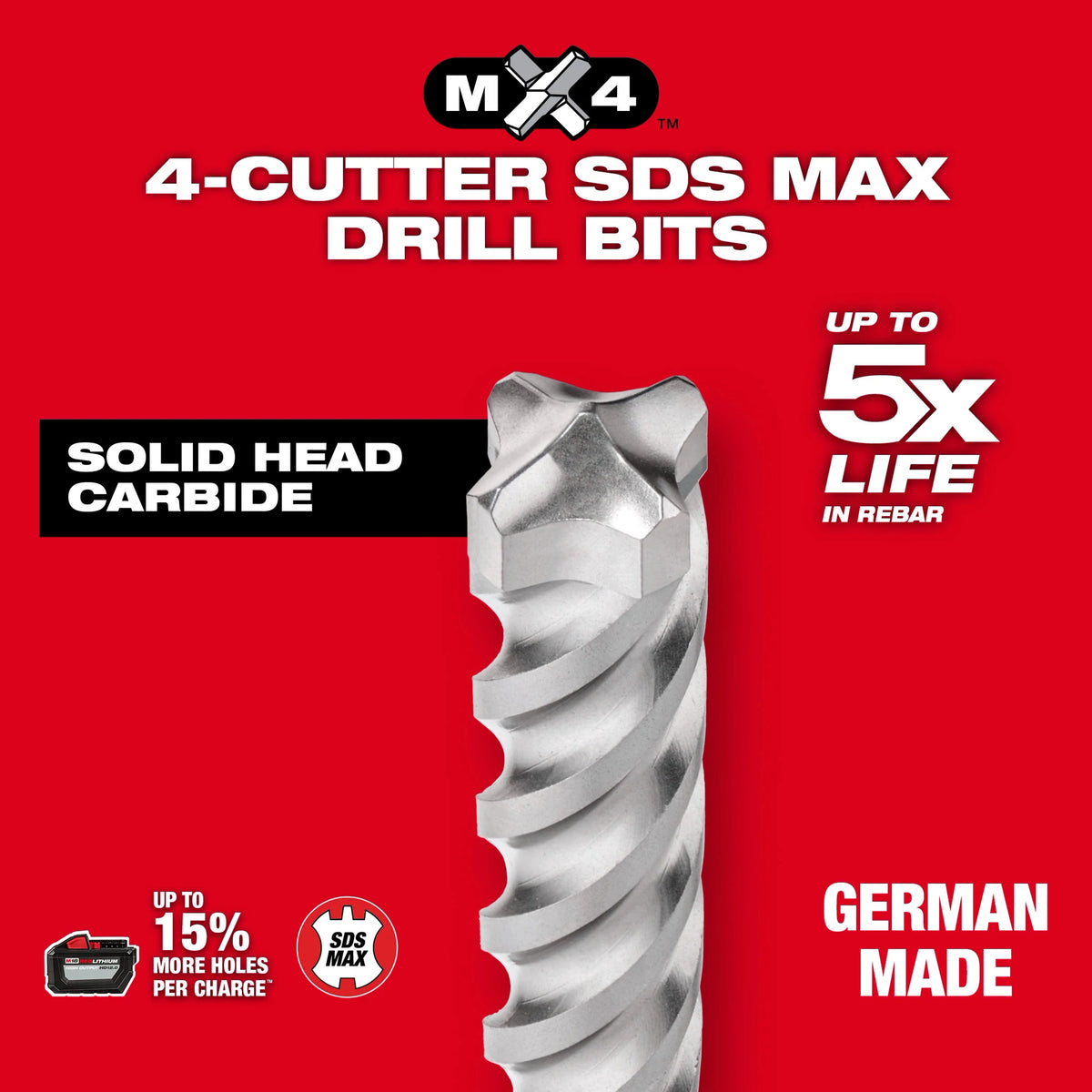 SDS Max 4CT MX4™ 1/2" X 8" X 13"