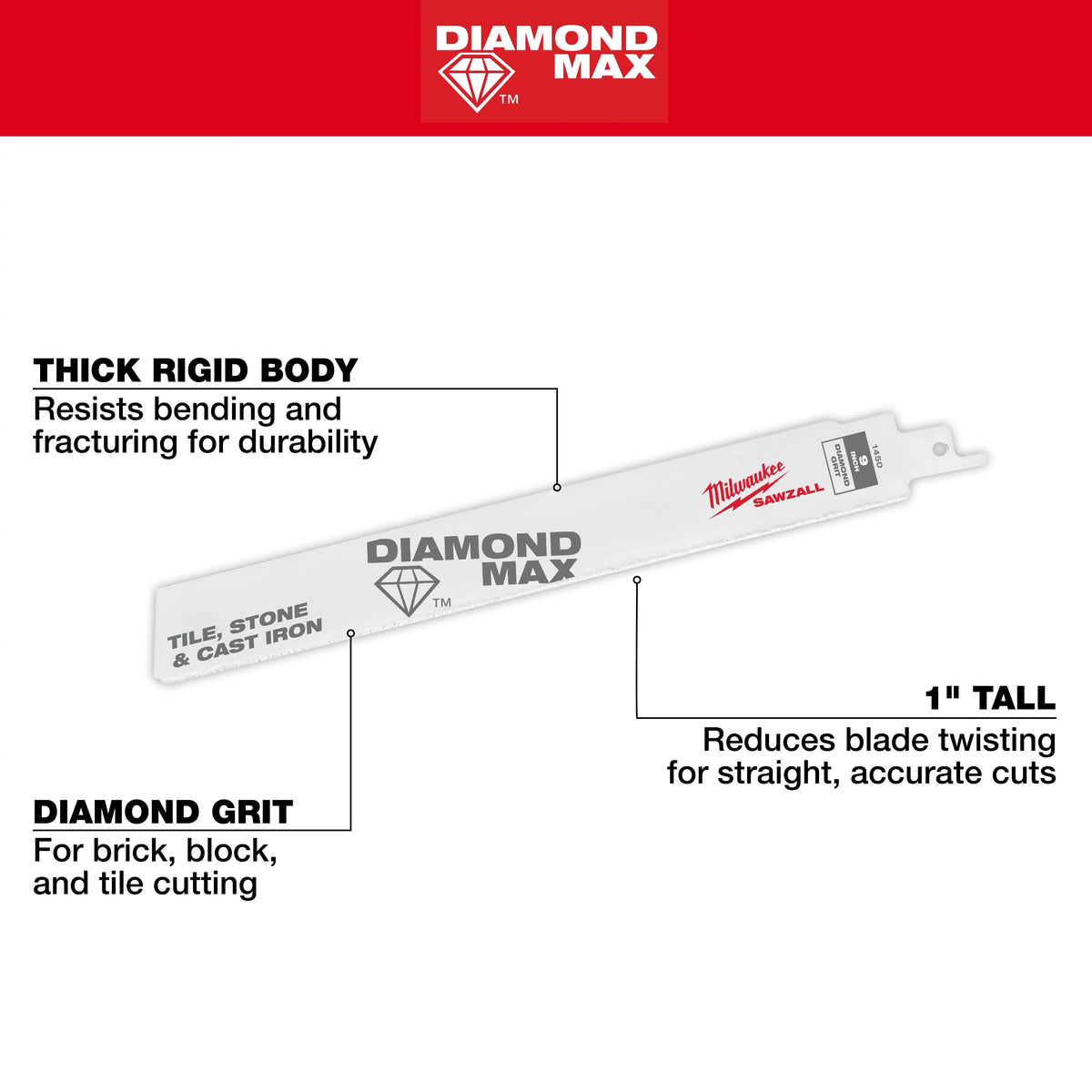 6" Diamond Max™ Diamond Grit SAWZALL® Blade
