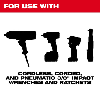 12PC SHOCKWAVE™ Impact Duty 3/8" Drive SAE Deep 6 Point Socket Set