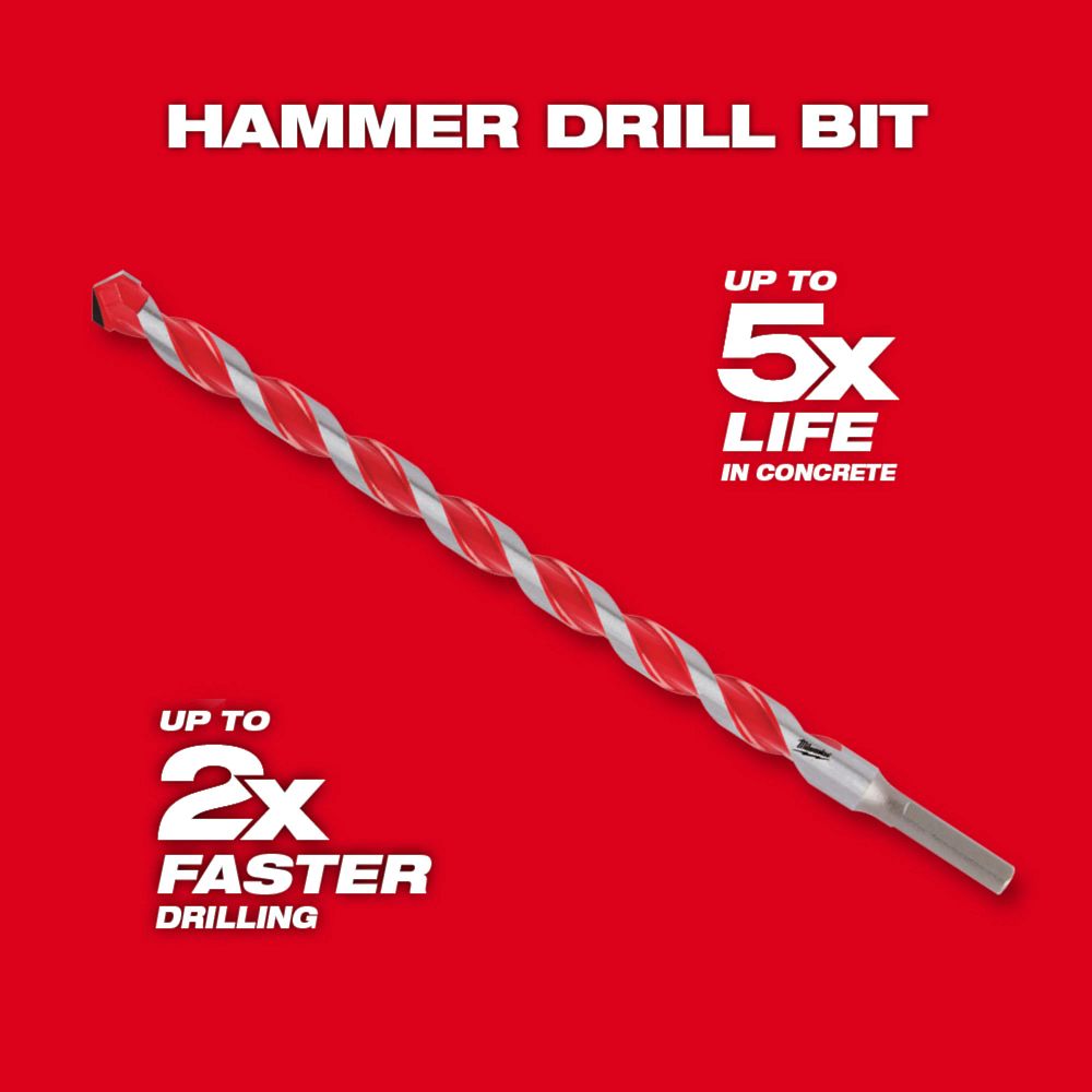 3/8" x 10" x 12" SHOCKWAVE™ Impact Duty Carbide Hammer Drill Bit with POWER TIP™