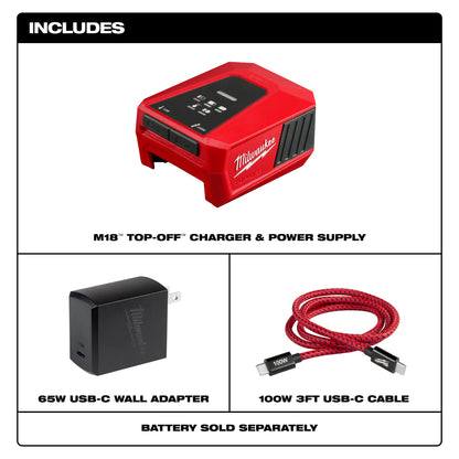 M18™ TOP-OFF™ Charger & Power Supply