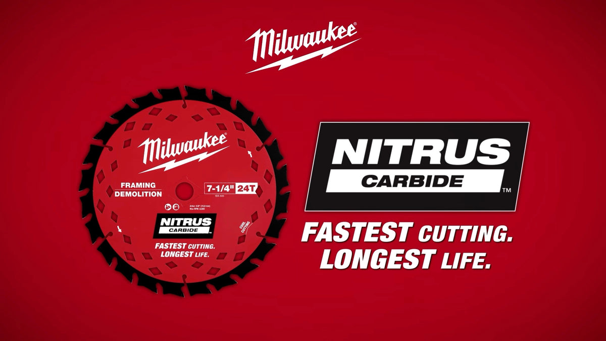 7-1/4” 24T NITRUS™ Carbide Framing & Demolition Circular Saw Blade