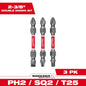 3PC SHOCKWAVE™ Impact Duty PH2/SQ2/T25 Double Ended Bits