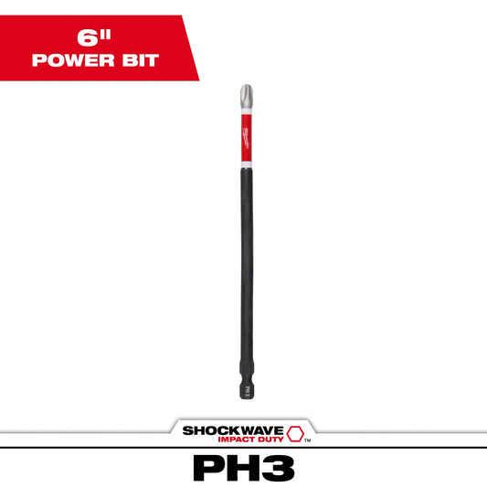 SHOCKWAVE™ Impact Duty 6" Phillips #3 Power Bit