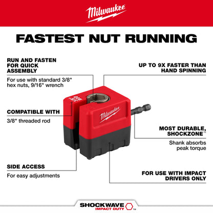SHOCKWAVE™ Impact Duty 3/8" Threaded Rod Nut Runner