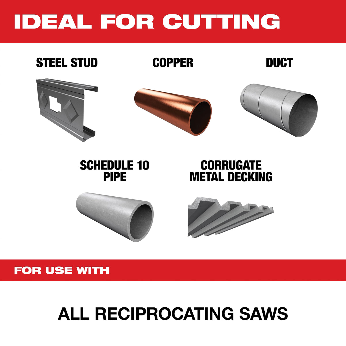 12" 24 TPI TORCH™ SAWZALL® Blade for Thin Metal (5 PK)