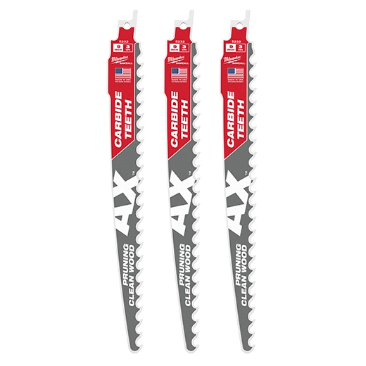 9" 3 TPI AX™ with Carbide Teeth SAWZALL® Blade for Pruning (3 PK)