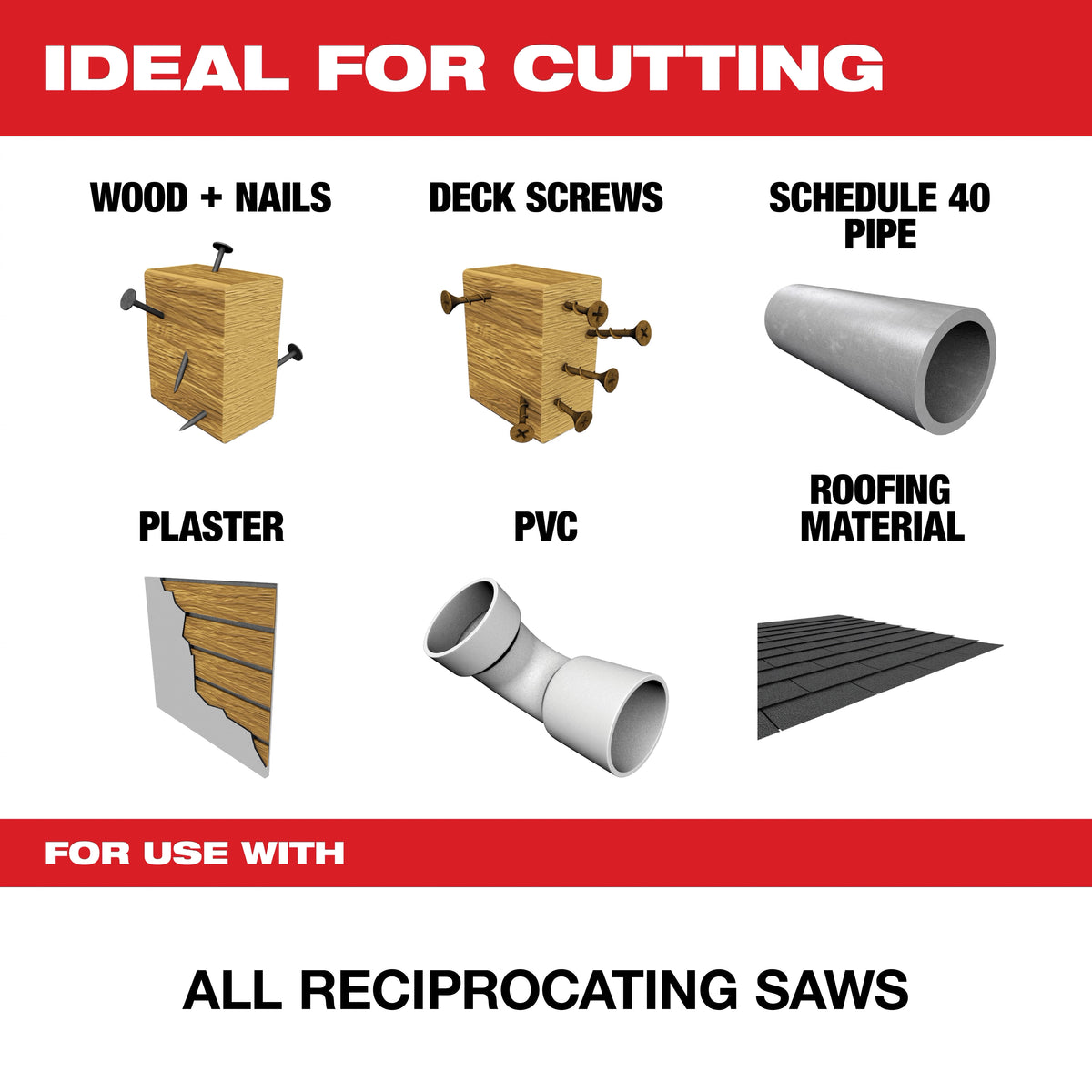 12" 6 TPI WRECKER™ with Carbide Teeth SAWZALL® Blade for Multi-Material (1 PK)