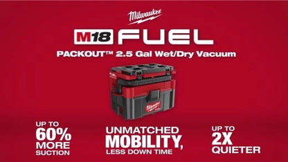 M18 FUEL™ 2.5 Gallon Wet/Dry Vacuum w/ PACKOUT™ Compatibility