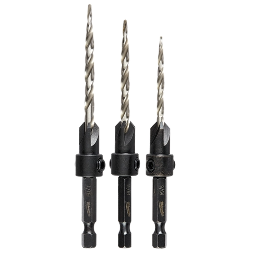 4 Pc Countersink Drill Bit Set