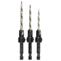 4 Pc Countersink Drill Bit Set