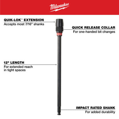 12" x 7/16" Universal QUIK-LOK™ Extension