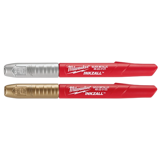 2PK INKZALL™ Silver/Gold Metallic Fine Point Marker