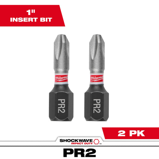SHOCKWAVE™ Impact Duty 1"  Reduced Diameter Phillips #2 Drywall Insert Bits (2 PK)