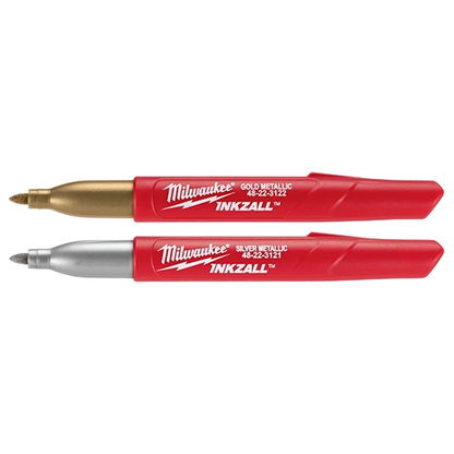 2PK INKZALL™ Silver/Gold Metallic Fine Point Marker
