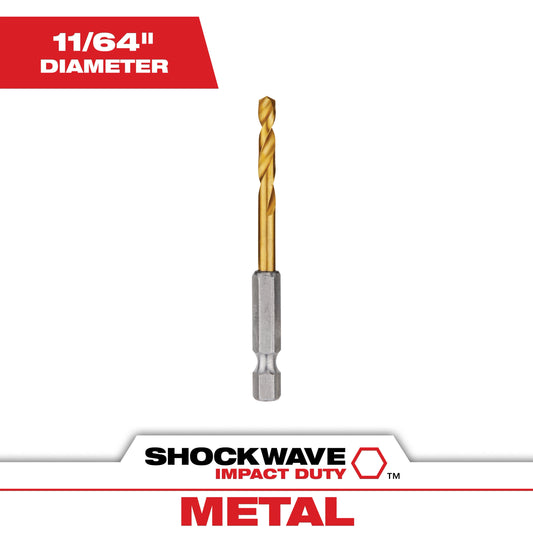 11/64" SHOCKWAVE Impact Duty™ RED HELIX™ Titanium Drill Bit