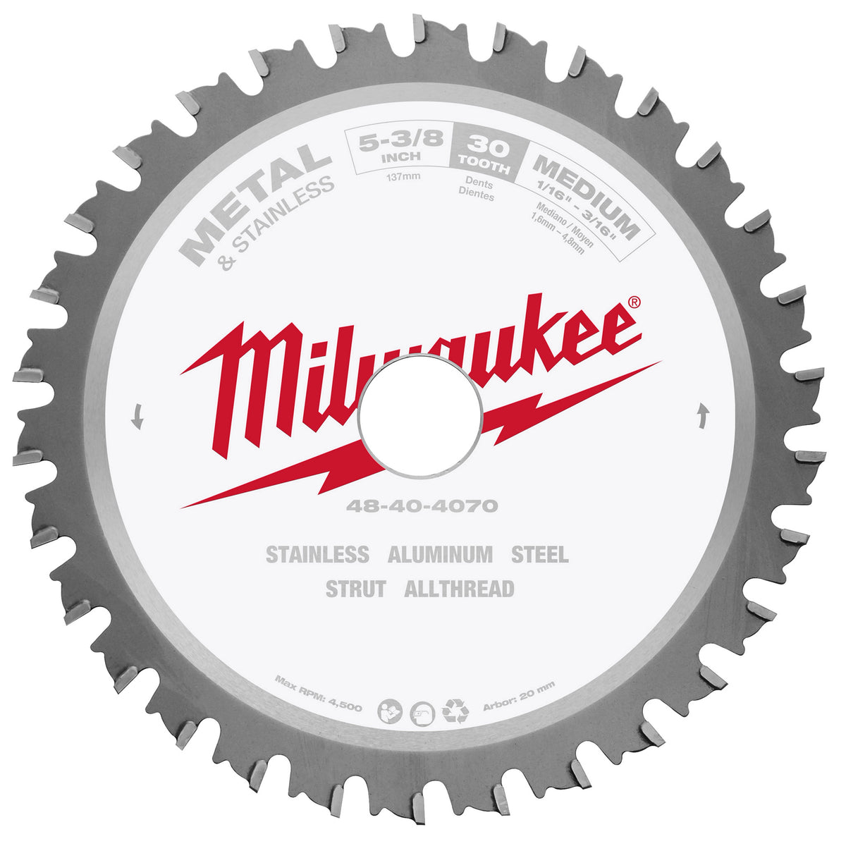 5-3/8" Metal & Stainless Cutting Circular Saw Blade