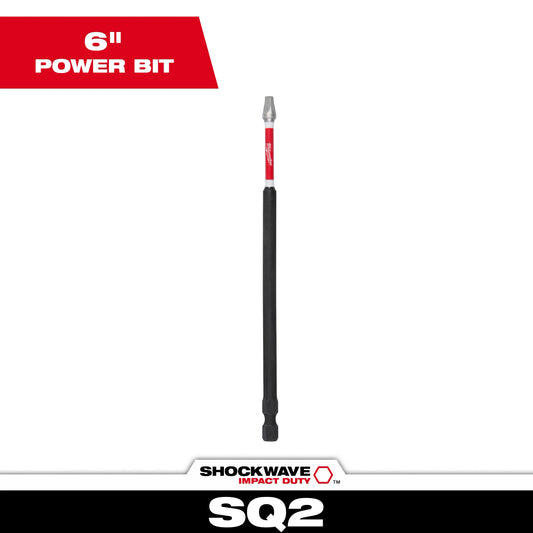 SHOCKWAVE™ Impact Duty 6" Square Recess #2 Power Bit