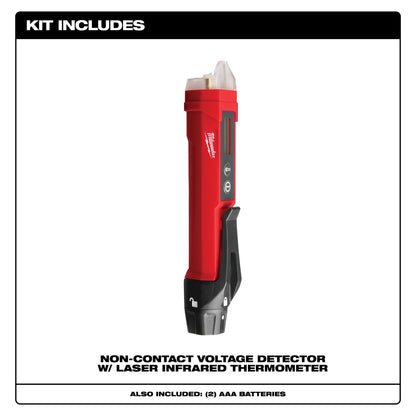 Non-Contact Voltage Detector w/ Laser Infrared Thermometer