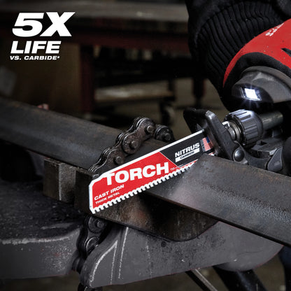 6" 8 TPI TORCH™ with NITRUS™ Carbide SAWZALL® Blade for Cast Iron (1 PK)